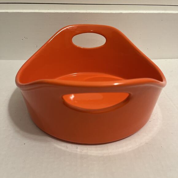 Rachel Ray 1 .5 Qt. Orange Round Bakeware Casserole Dish W/Handles - Picture 2 of 7